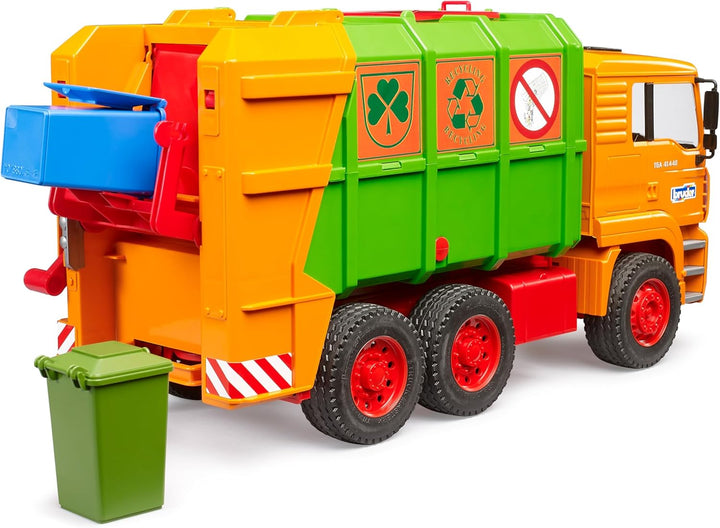 Bruder 50th Anniversary MAN TGA Orange Garbage Truck