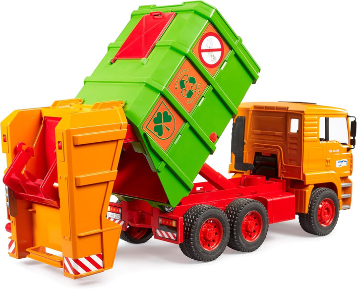 Bruder 50th Anniversary MAN TGA Orange Garbage Truck