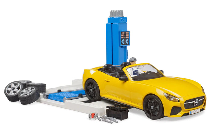 Bruder bworld Car Service Center with Bruder Roadster (62112)