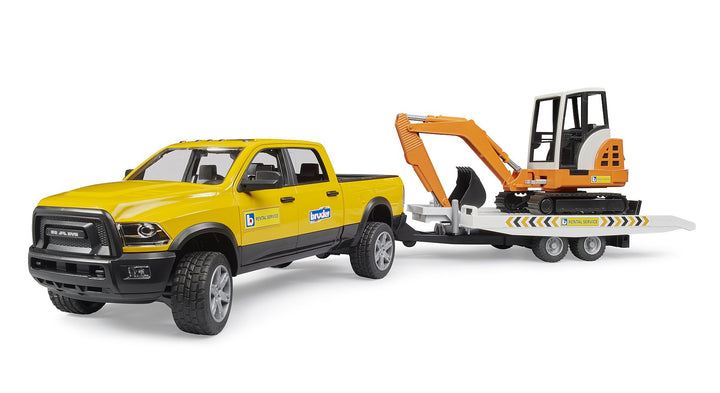 Bruder RAM Rental Service with Trailer & Mini Excavator