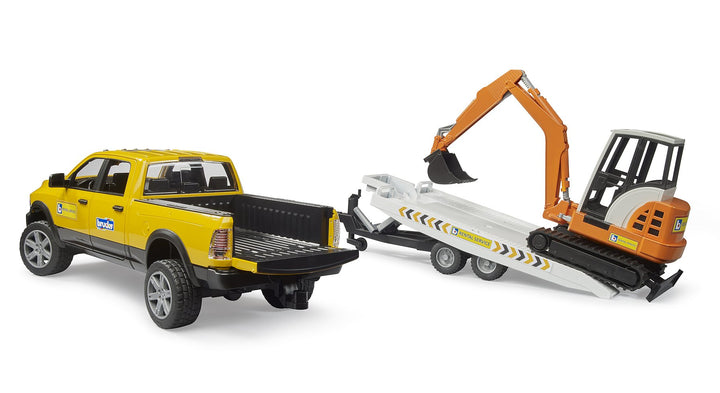 Bruder RAM Rental Service with Trailer & Mini Excavator