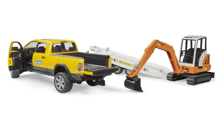Bruder RAM Rental Service with Trailer & Mini Excavator