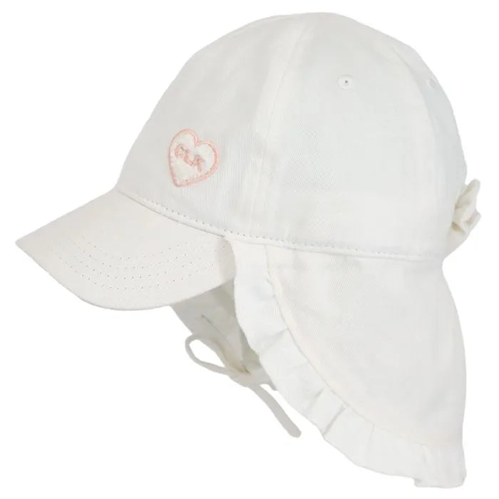 Calikids S2411 Organic Cotton Hat with Ruffles (White)