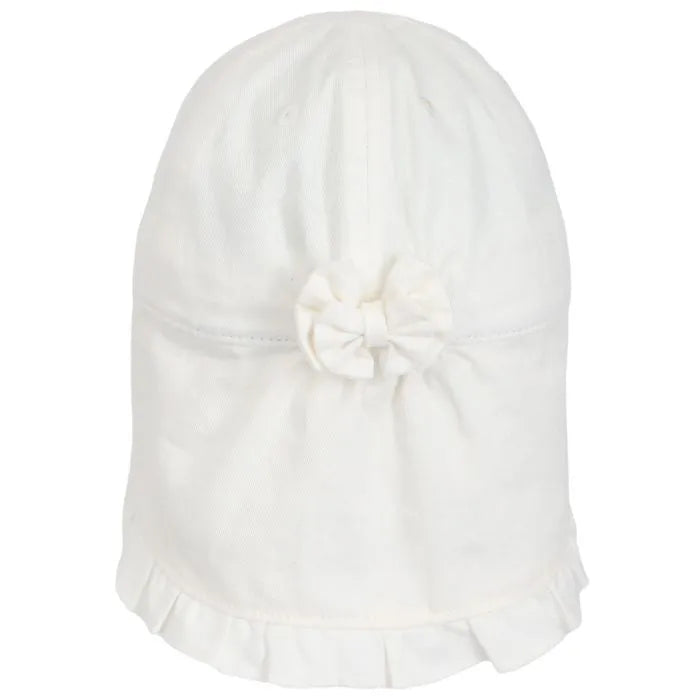 Calikids S2411 Organic Cotton Hat with Ruffles (White)