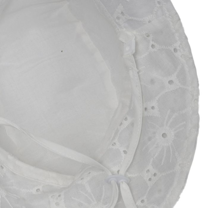 Calikids S2613 Cotton Hat with Flower Print (White)