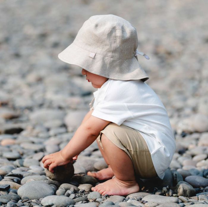 Calikids S2616 Linen Bucket Hat (Sand)