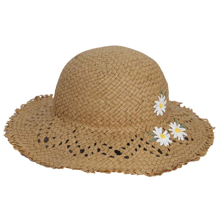 Calikids S2627 Straw Beach Hat (Daisy)