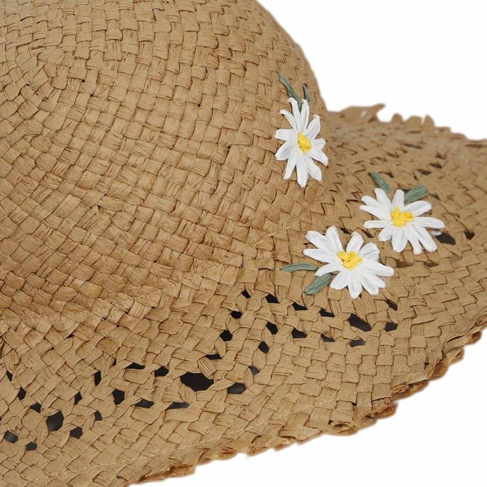 Calikids S2627 Straw Beach Hat (Daisy)