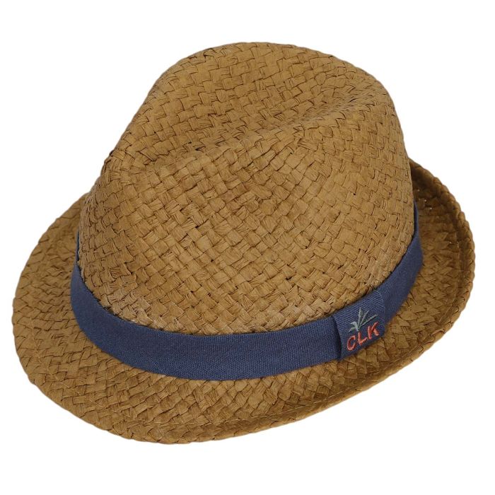 Calikids S2628 Straw Fedora Hat