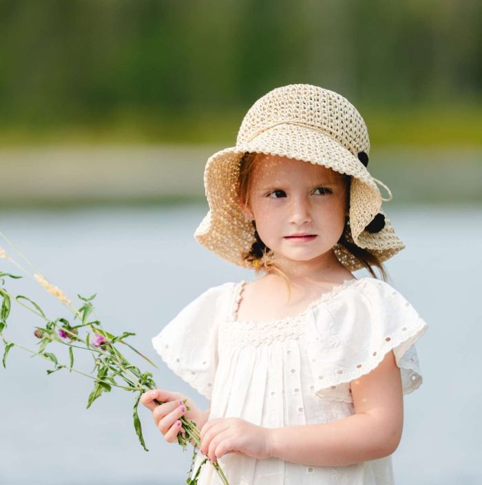 Calikids S2629 Straw Beach Hat (Sand)