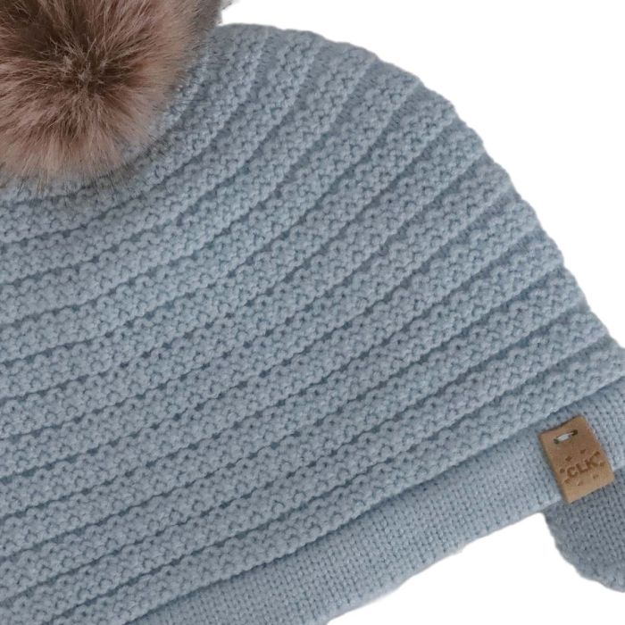Calikids W2500 Soft Touch Knit Pom-Pom Hat (Sterling Blue)