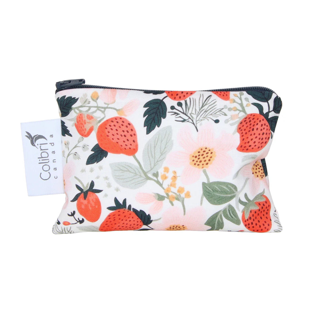Colibri Reusable Snack Bag Small (Strawberry Patch)