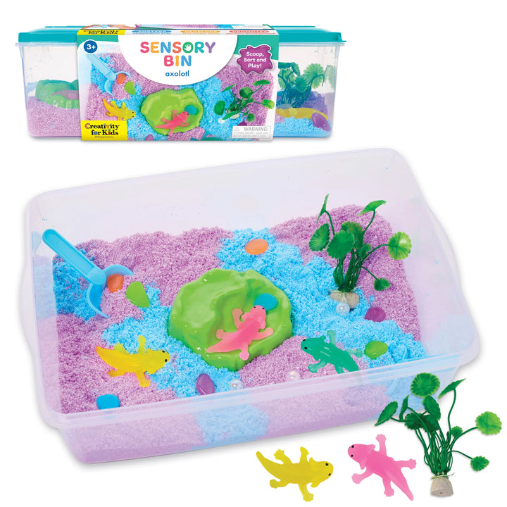 Creativity for Kids Sensory Bin (Axolotl)
