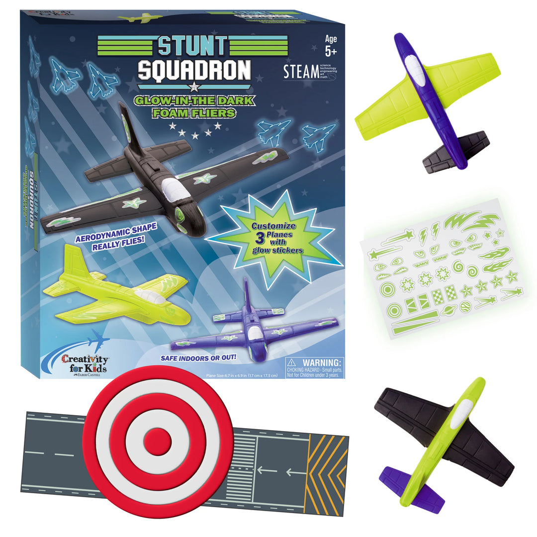 Creativity for Kids Stunt Squadron Glow-In-The-Dark Foam Fliers