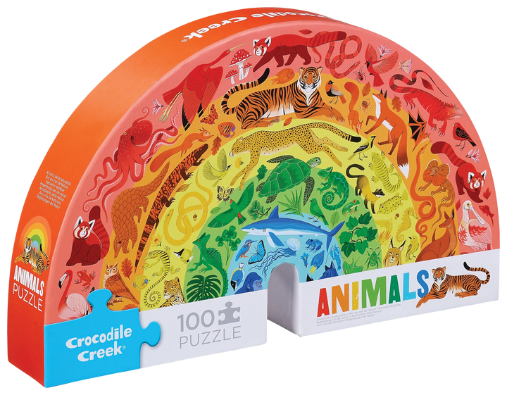 Crocodile Creek 100-Piece Puzzle (Rainbow Animals)
