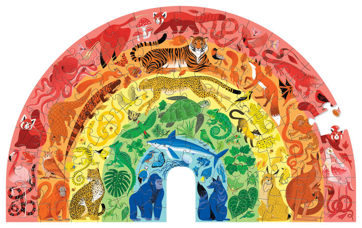 Crocodile Creek 100-Piece Puzzle (Rainbow Animals)