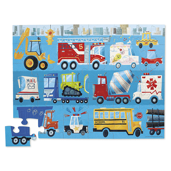 Crocodile Creek 36-Piece Floor Puzzle (Vehicles)