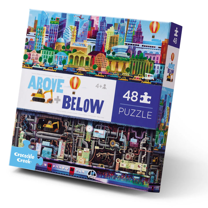 Crocodile Creek 48-Piece Above & Below Floor Puzzle (Big City)
