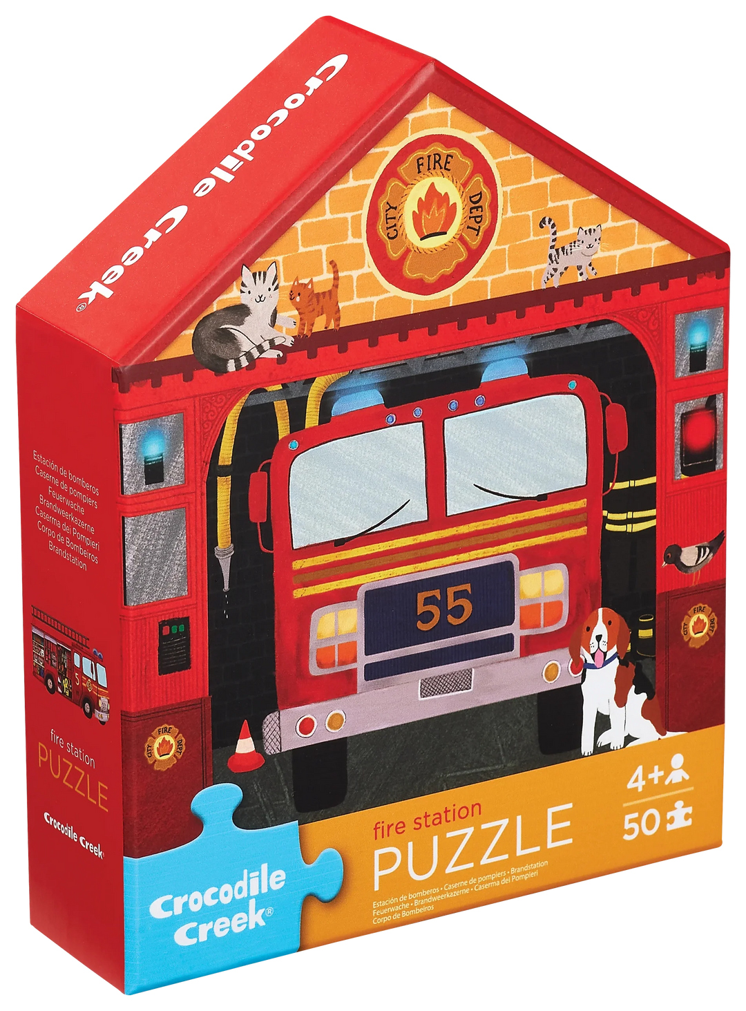 Crocodile Creek 50-Piece Flat House Puzzle (Fire House)