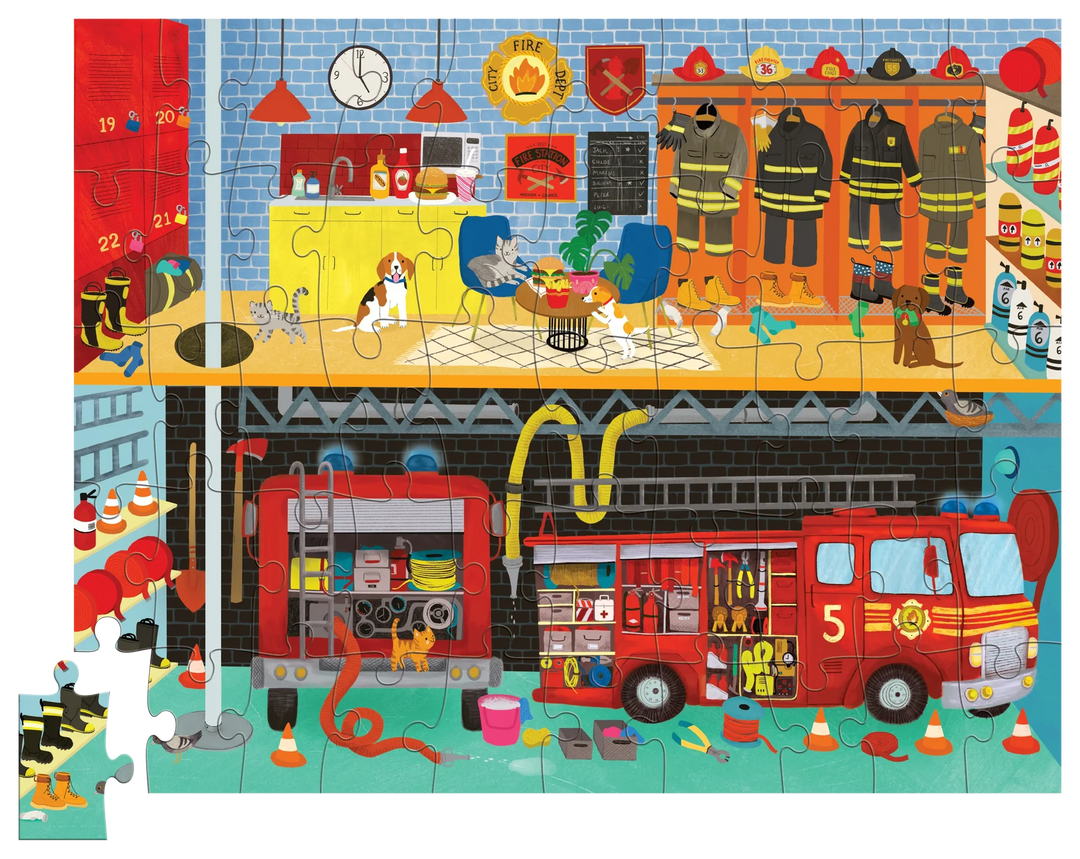 Crocodile Creek 50-Piece Flat House Puzzle (Fire House)
