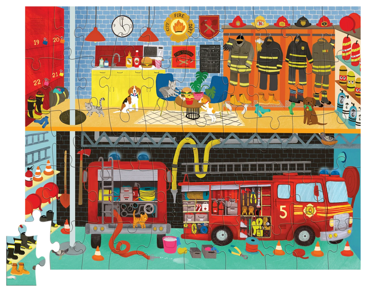 Crocodile Creek 50-Piece Flat House Puzzle (Fire House)