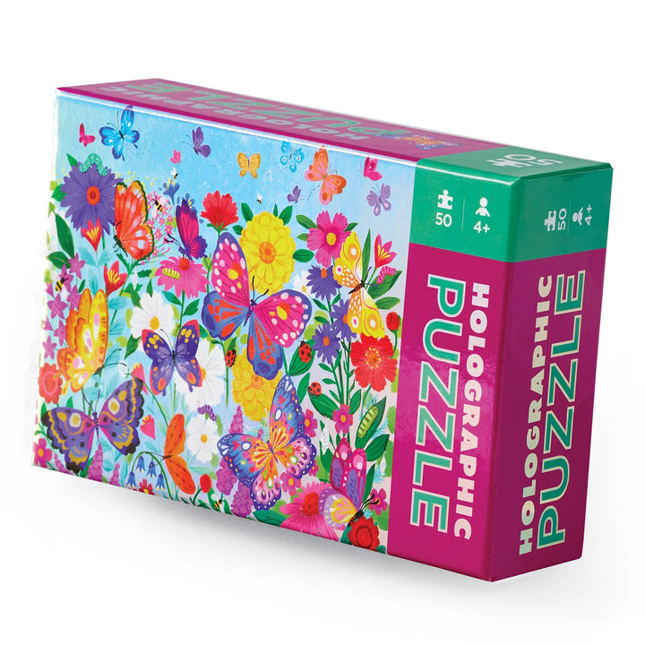 Crocodile Creek 50-Piece Holographic Foil Puzzle (Butterflies)