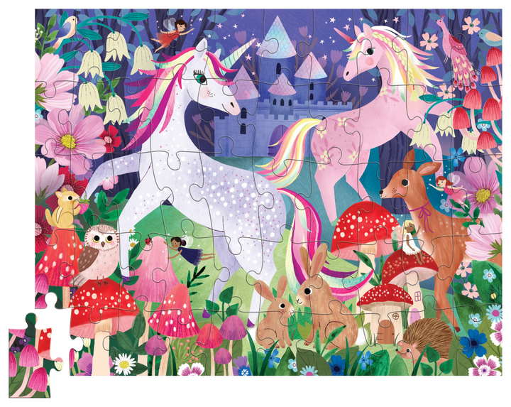 Crocodile Creek 50-Piece Flat House Puzzle (Unicorn Castle)