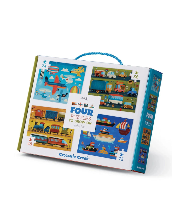 Crocodile Creek Four Puzzles (Vehicles)