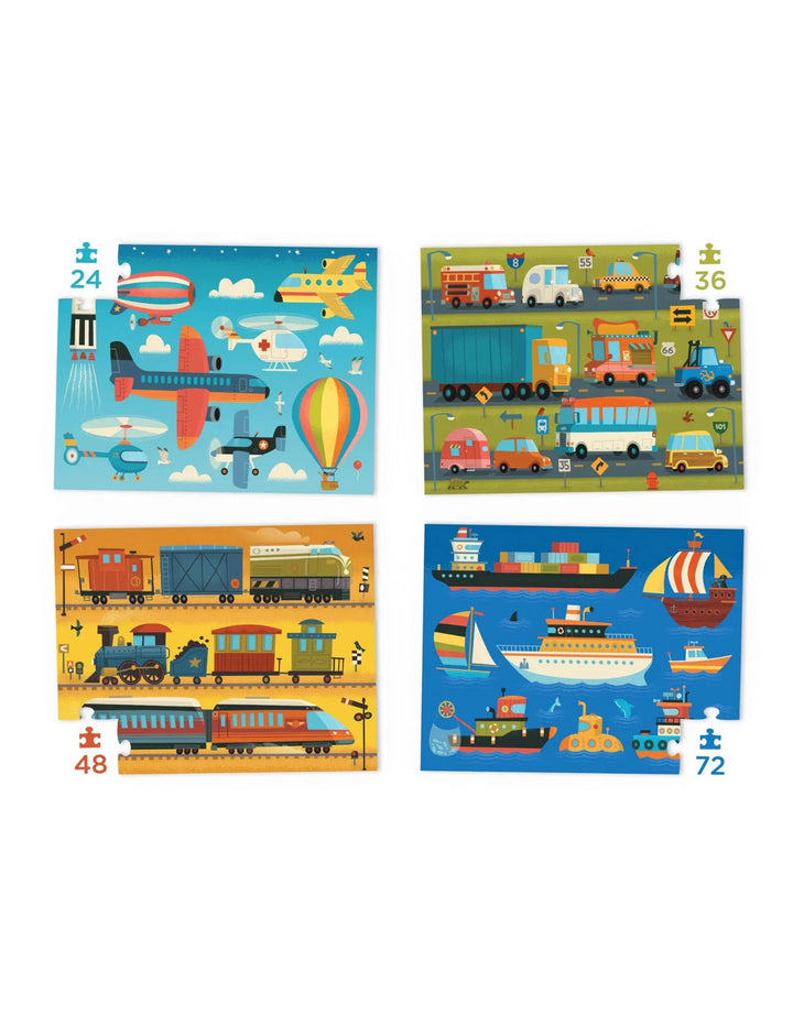 Crocodile Creek Four Puzzles (Vehicles)