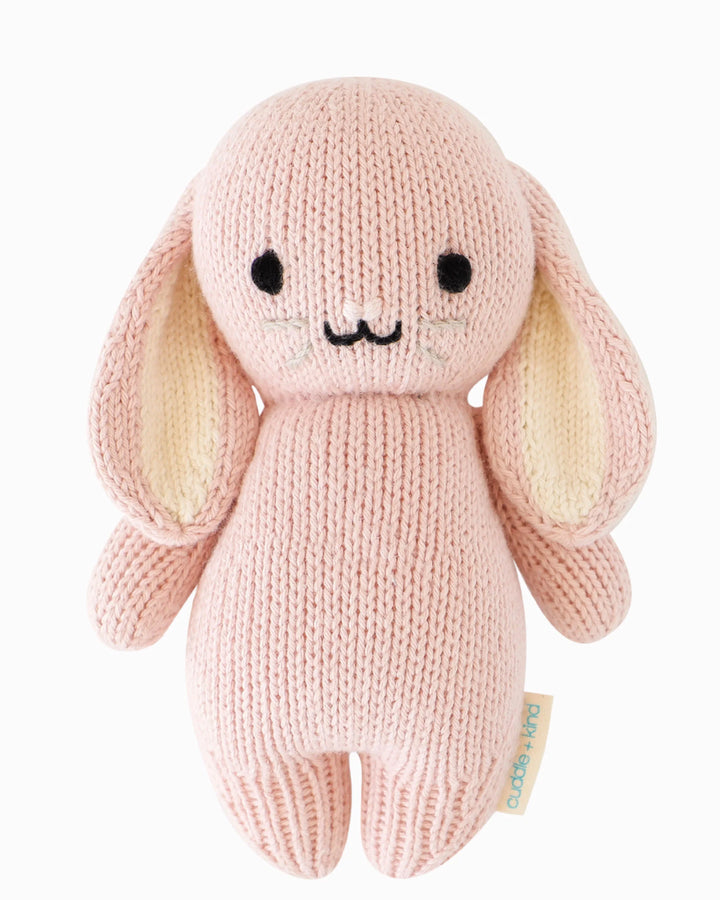 Cuddle + Kind Baby Animal Knit Doll (Rose Bunny)