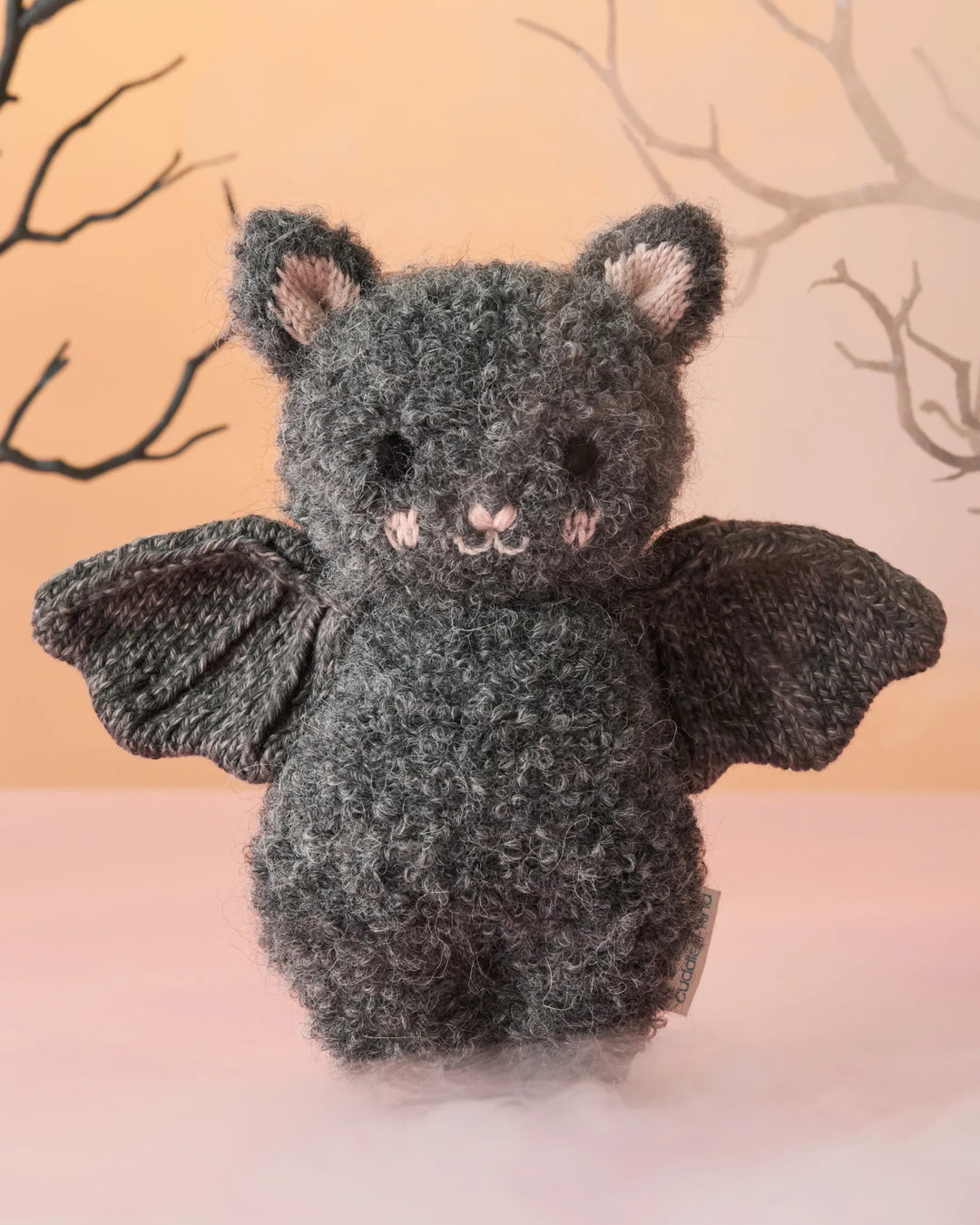 Cuddle + Kind Baby Animal Knit Doll (Charcoal Bat)