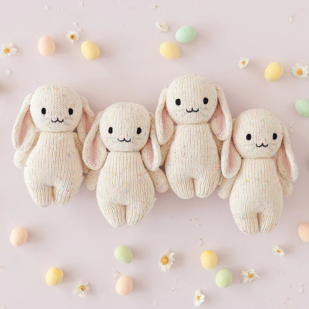 Cuddle + Kind Baby Animal Knit Doll (Confetti Bunny)