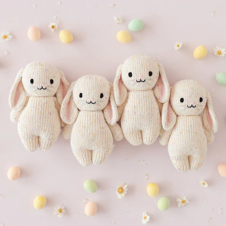 Cuddle + Kind Baby Animal Knit Doll (Confetti Bunny)