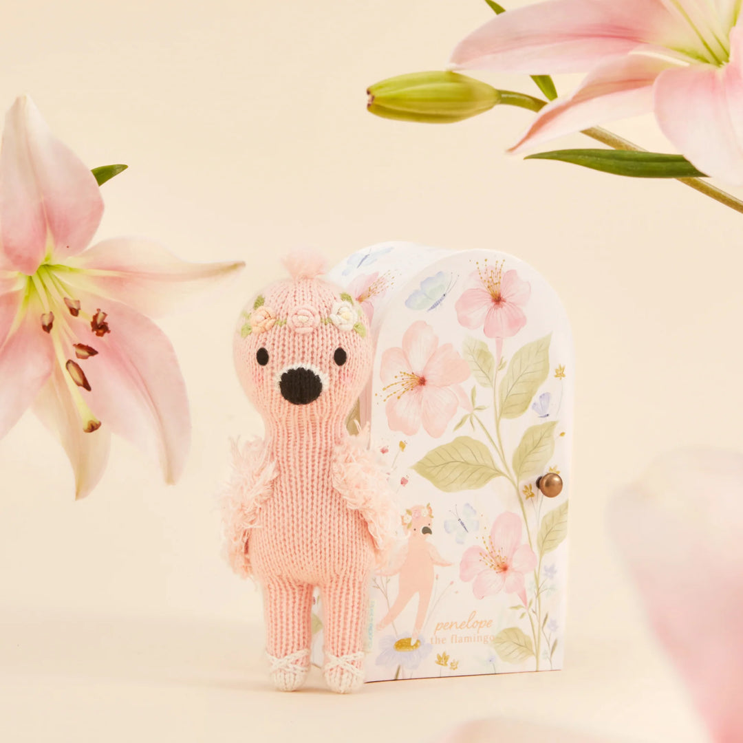 Cuddle + Kind Tiny Knit Doll (Penelope the Flamingo)