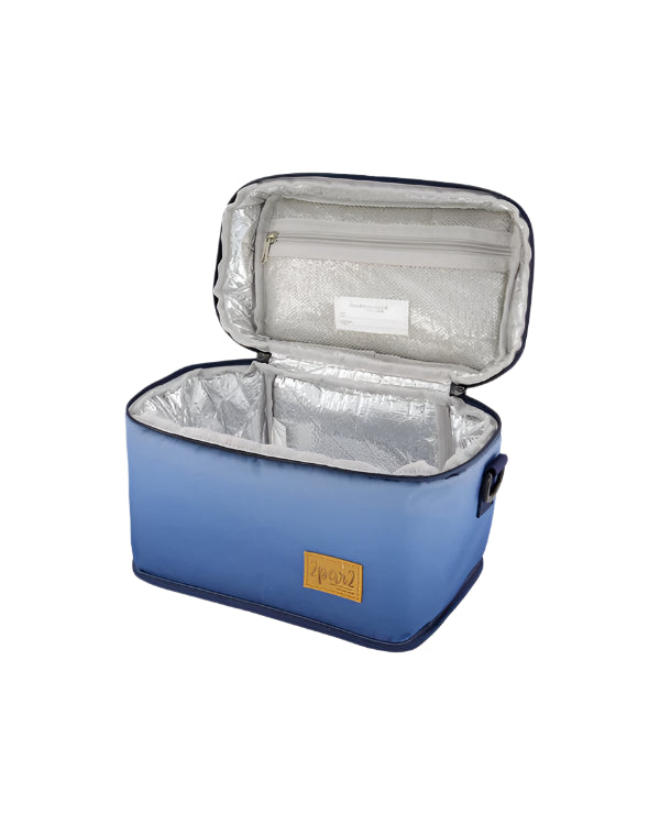 Deux par Deux Lunch Box (Blue & Grey Gradient)
