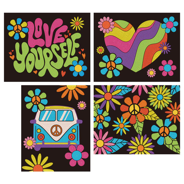 Diamond Dotz Dotzies Flock (Neon Peace &amp; Love)