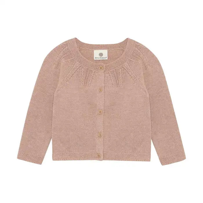 En Fant Knit Cardigan (Adobe Rose)