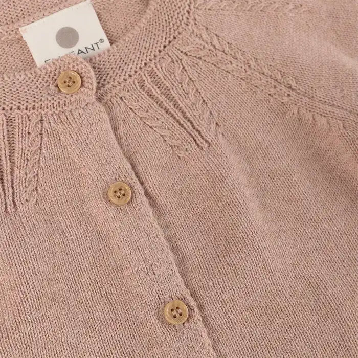 En Fant Knit Cardigan (Adobe Rose)