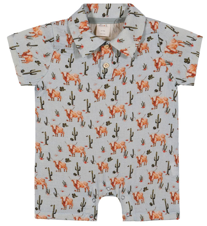 ettie + h Finley Romper (Cow Herd)
