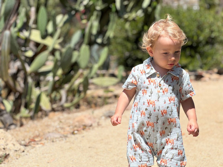 ettie + h Finley Romper (Cow Herd)