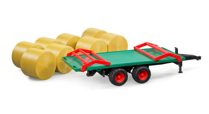 Bruder Bale Transport Trailer with 8 Round Bales