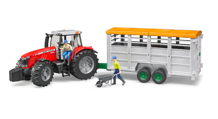 Bruder Livestock Trailer With 1 Cow