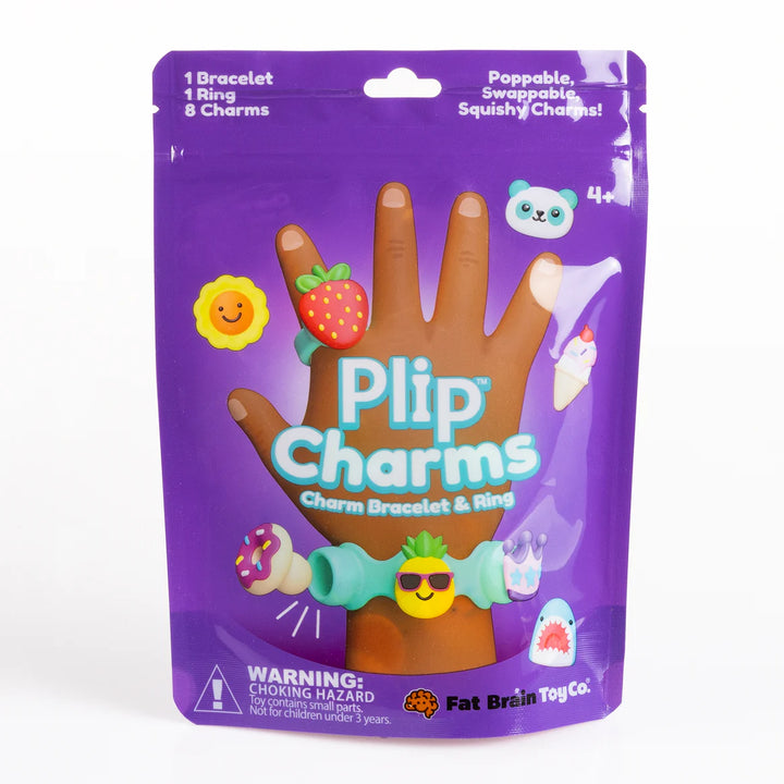 Fat Brain Toys Plip Charms (Teal Bracelet/Purple Bag)