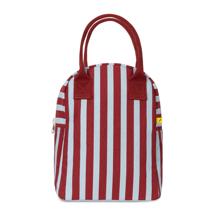 Fluf Zipper Lunch Bag (Awning Stripe Chili Pepper)