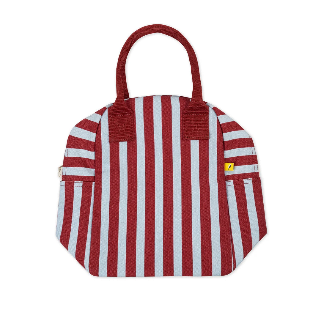 Fluf Zipper Lunch Bag (Awning Stripe Chili Pepper)