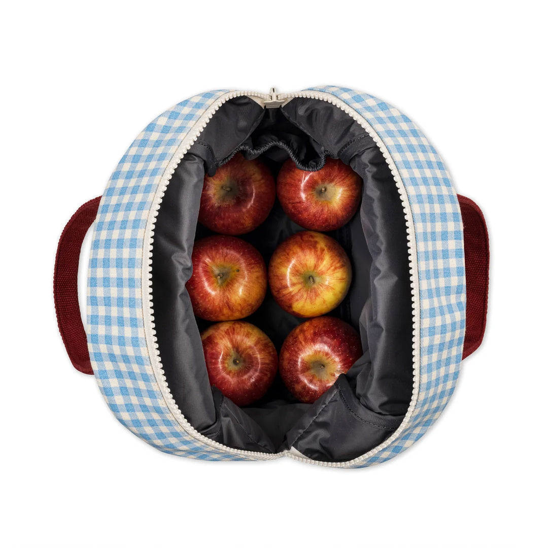 Fluf Zipper Lunch Bag (Gingham Sky)
