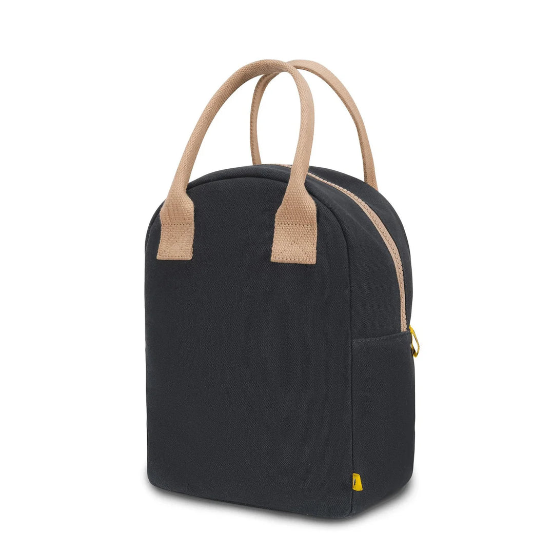Fluf Zipper Lunch Bag (Off-Black)