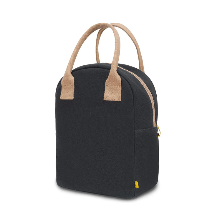 Fluf Zipper Lunch Bag (Off-Black)