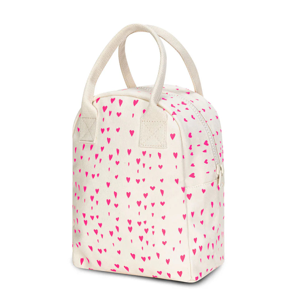 Fluf Zipper Lunch Bag (Tiny Hearts)