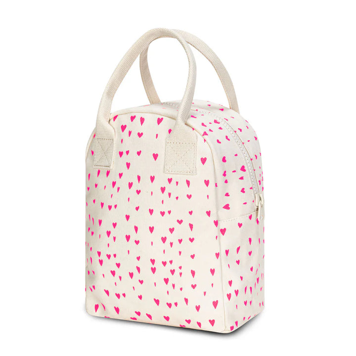 Fluf Zipper Lunch Bag (Tiny Hearts)